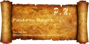 Pandurov Nanett névjegykártya
